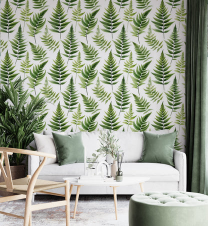 Green Botanical Removable Wallpaper