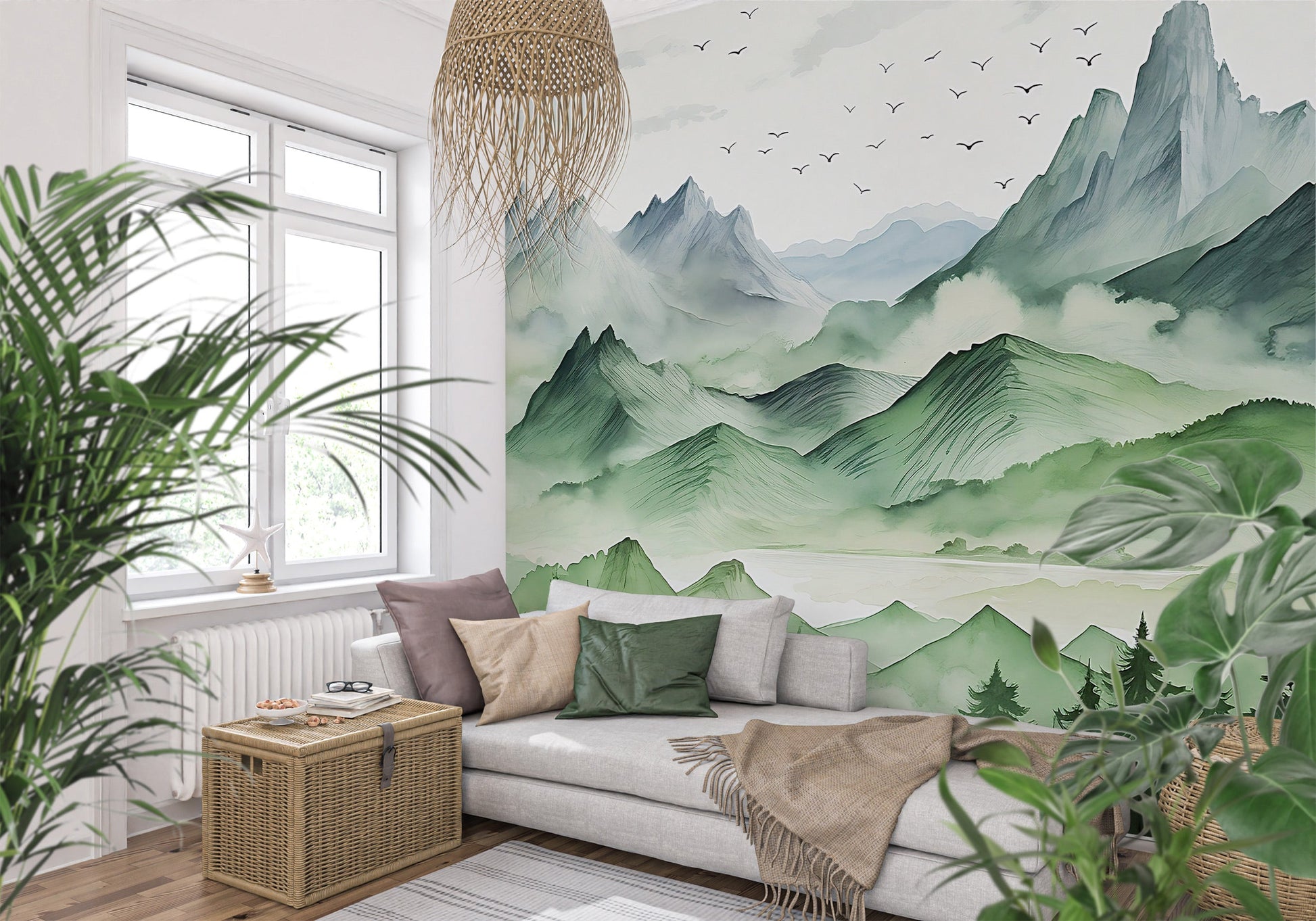 Nature-themed Kids' Room Wallpaper