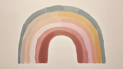 Removable Pink Rainbow Wall Decor