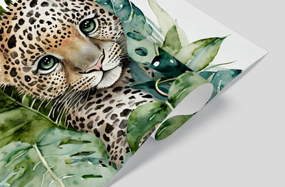Watercolor Baby Leopard Cub Mural