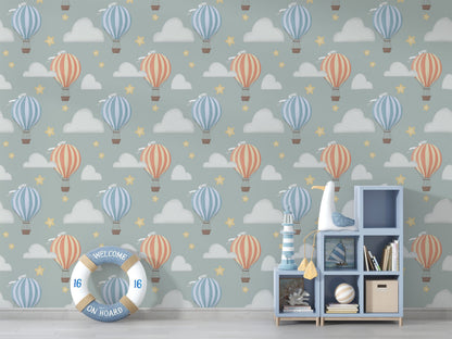Adventurous Peel and Stick Nursery Wallpaper