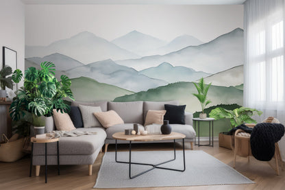Green Hills Wall Mural for Children's Room
