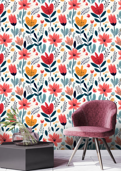 Unique Vibrant Flower Wall Poster