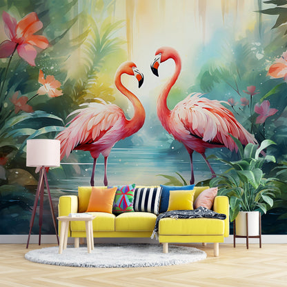 Eco-Friendly and PVC-Free Tropical Wallpaper