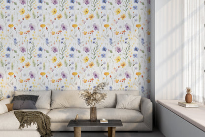 Soft Botanical Peel and Stick Mural - PVC Free Wall Decoration