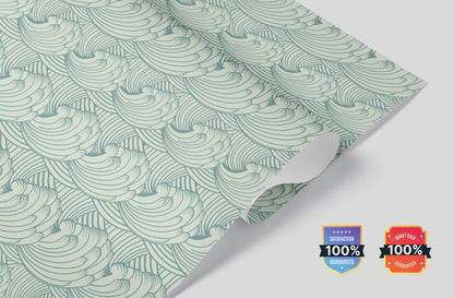 Ocean Waves Pattern Wallpaper