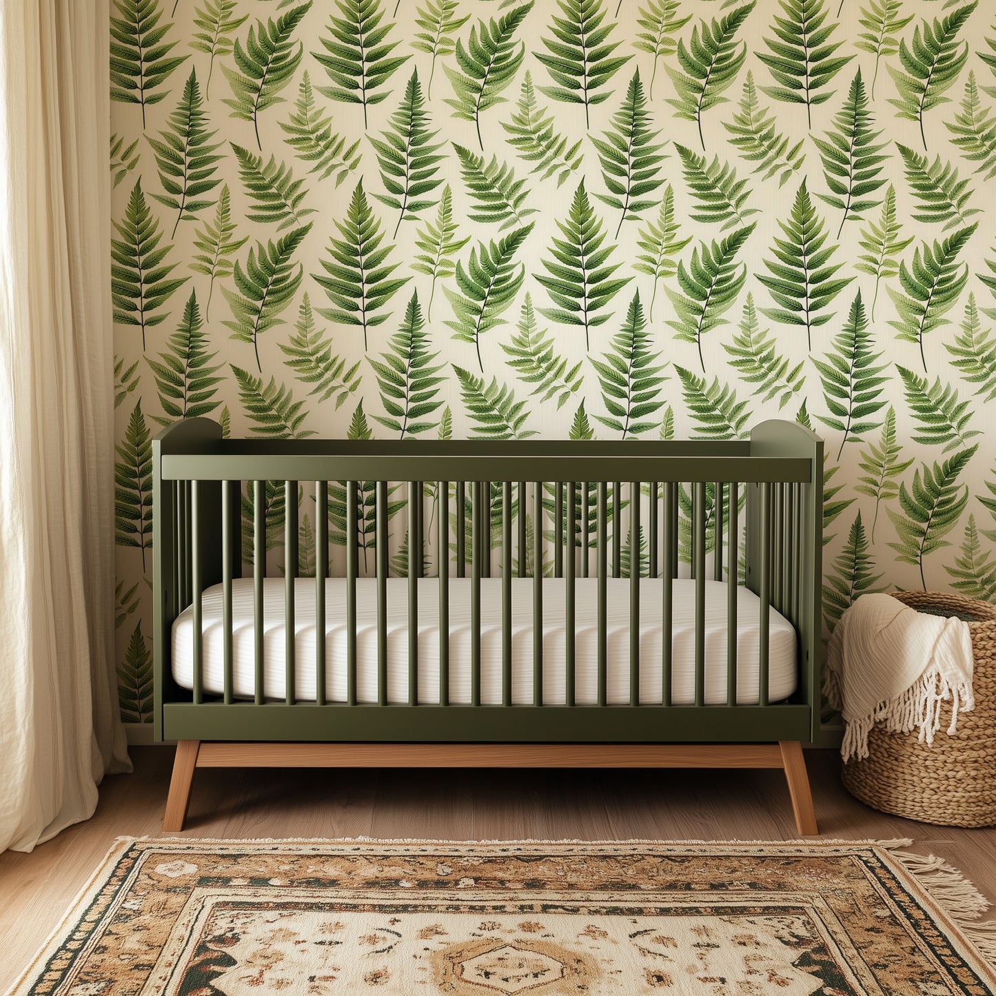 Green Fern Botanical Wallpaper
