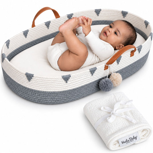 Cotton Rope Baby Changing Basket Set