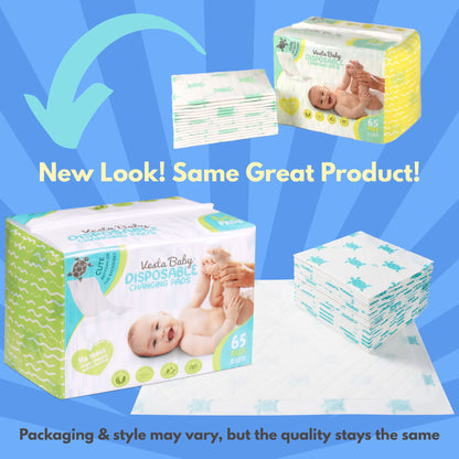 Baby Disposable Changing Pads 65-Pack