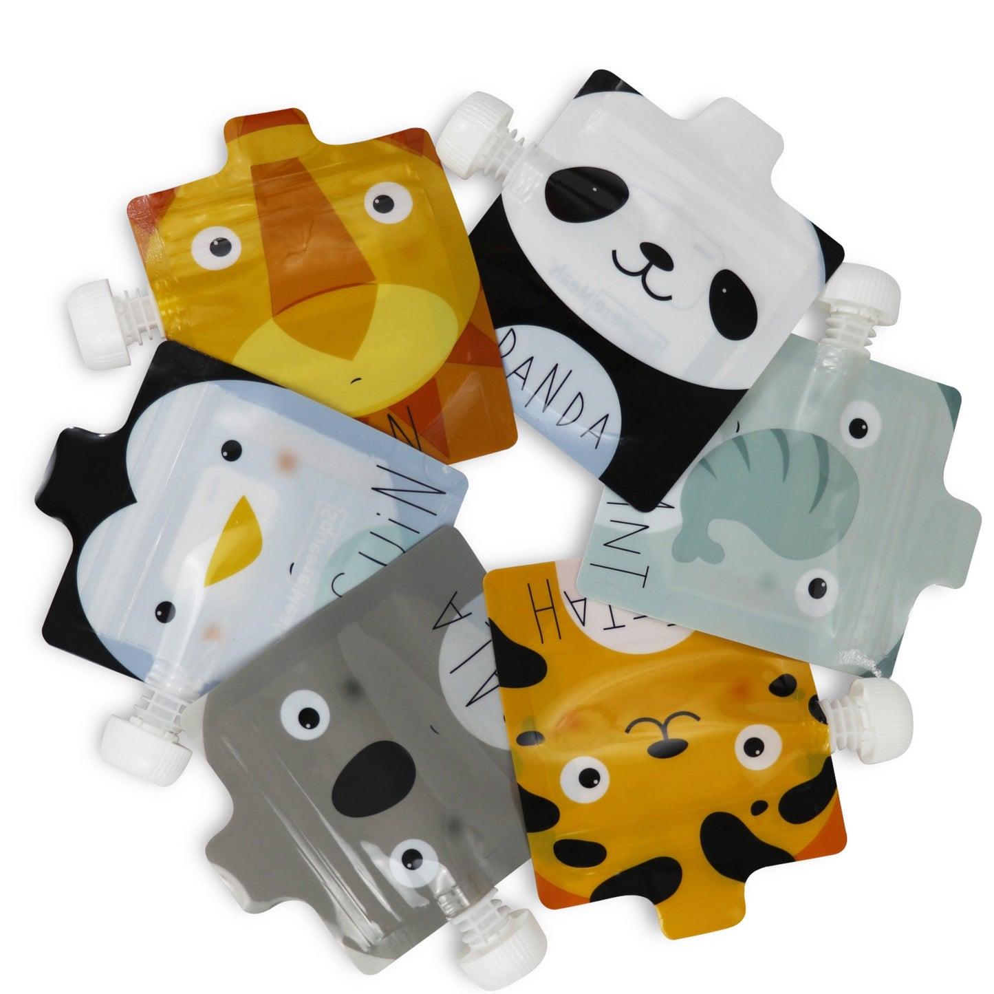 Reusable Food Pouches - Zoo Animals by Squeeze Meals®