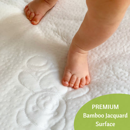 Jacquard Bamboo Crib Mattress Protector 52x28 in