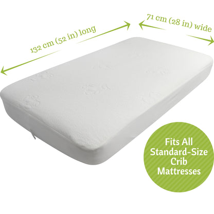 Jacquard Bamboo Crib Mattress Protector 52x28 in