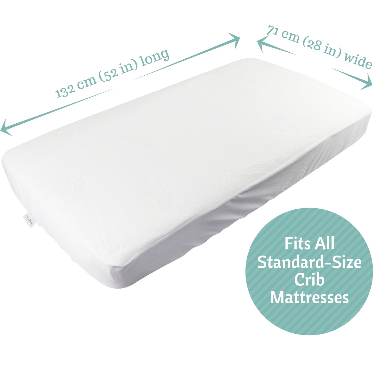 Jacquard Bamboo Crib Mattress Protector 52x28 in (REPACKAGED)