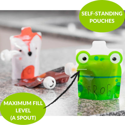 Reusable Food Pouches - Country Animals by Squeeze Meals®
