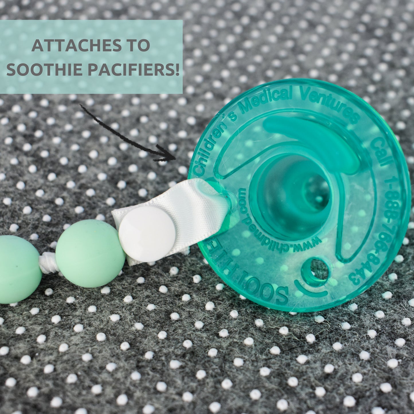 Silicone Pacifier Clip and Teether Holder Set - Pastel